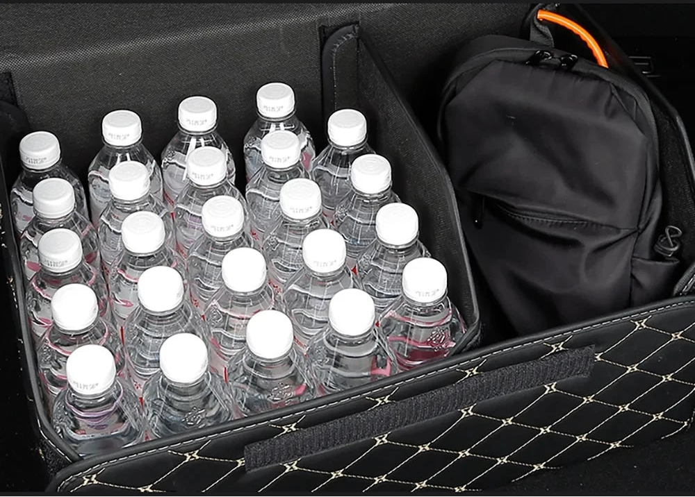 Premium Leather Car Trunk Organizer