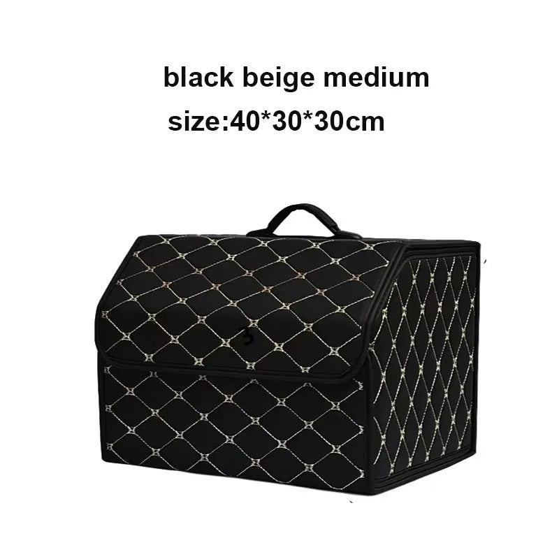 Premium Leather Car Trunk Organizer