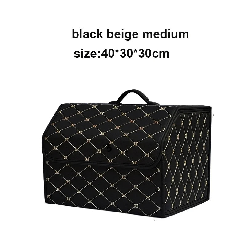 Premium Leather Car Trunk Organizer